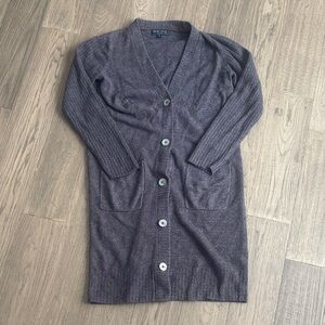 Barefoot Dreams | CozyChic Long Button Front Cardigan Sweater Grey XS